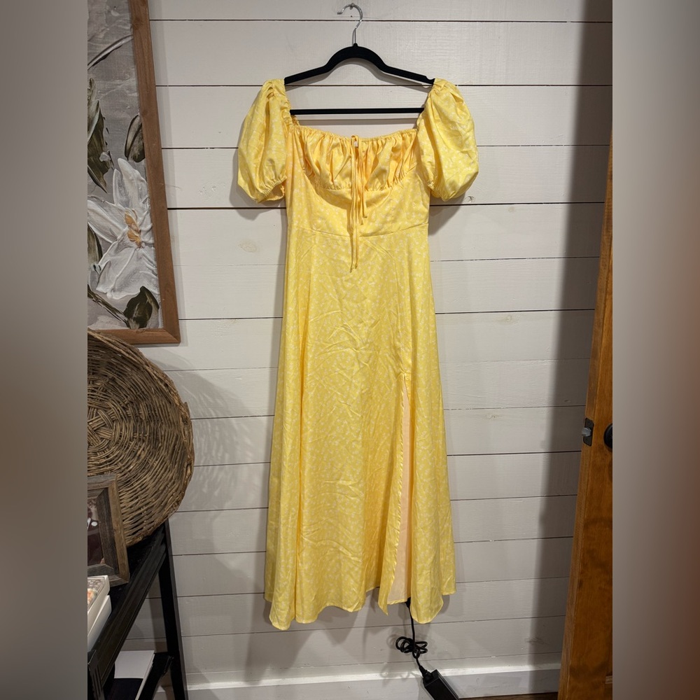 Yellow Floral Dress